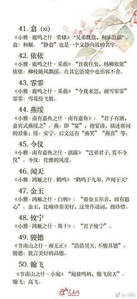 #用出生体重取的名#【如诗美名！藏在诗词...