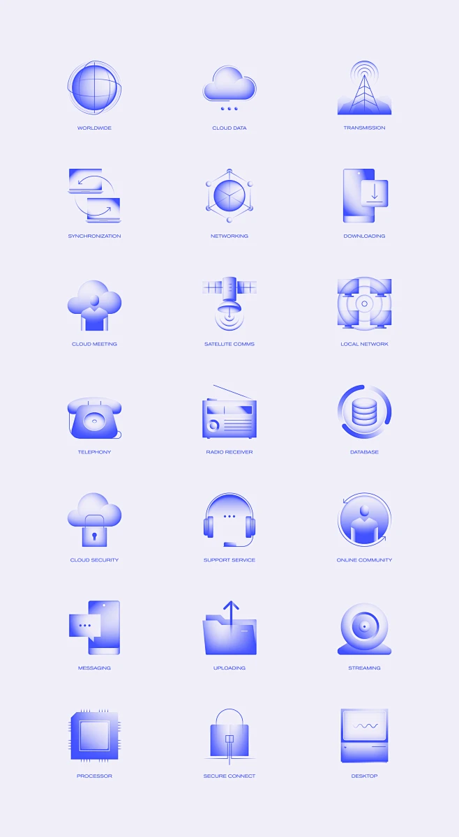 Icon vector design logo identity ILLUSTRATION icons Collection gradient ...