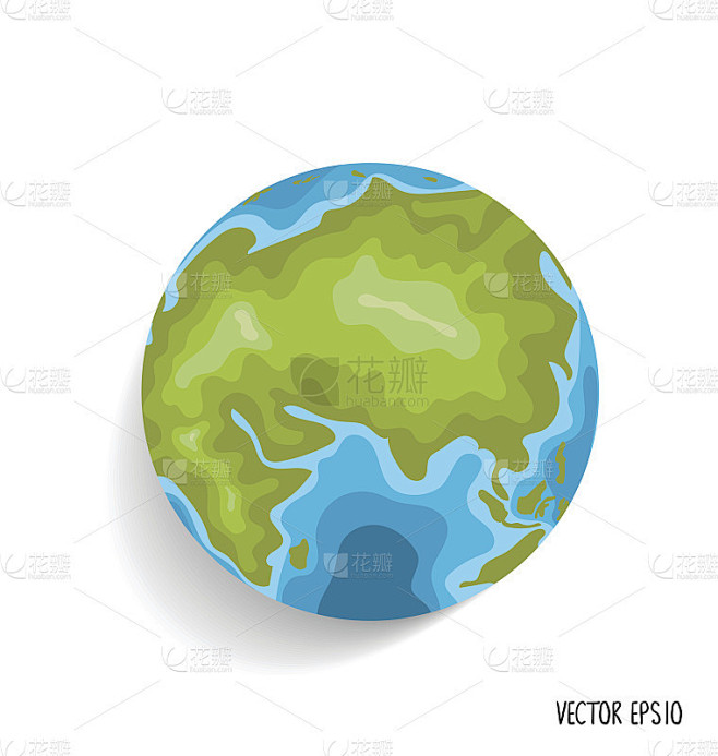 地球。矢量插图。