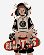 【阿根廷插画家 Mau Lencinas  一组最新嘻哈时尚人物插画设计】
（xmau.tumblr.com ​​​​） ​ ​​​​