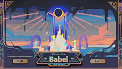 巴别塔重生，GMTK 2024 96小时GameJam，关于神与英雄的游戏艺术作品_实况