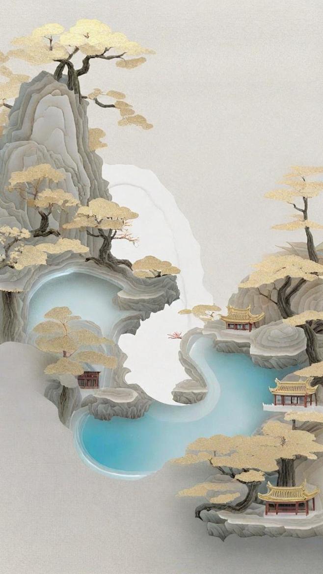 禅意国风山水