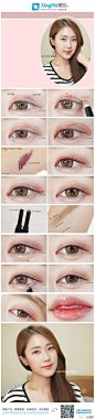韩国眼妆画法图解