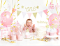 Garland 1st Birthday - Flags, 1.3m - Internet shop