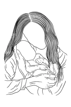 母爱插画   - 源文件下载【酷图网】母爱插画,妈妈抱孩子,线描母子,线描母女,线描母爱,漫画风母爱,母亲节插画,母亲与婴儿,新生儿插画,