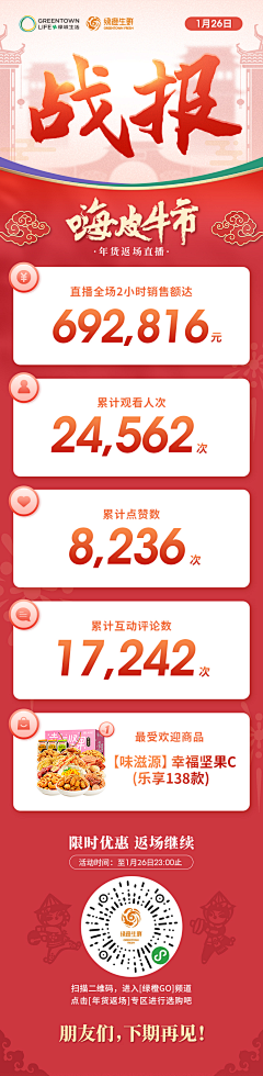 橙子味呆桃采集到电商-直播(战报 海报)