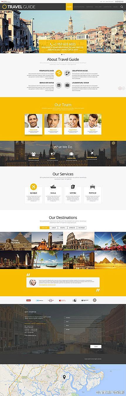 【设计欣赏】9例国外黄色风格网页设计，大...