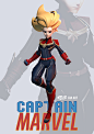 Captain Marvel, Kontorn Boonyanate : Dinsai Fan art 
Captain Marvel 

concept design by Chanin s 
3d sculpt & render by Dongk 
produce by Dinsai 
inspired by Captain Marvel