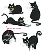 收集了一些卡通的猫造型稿~分享下