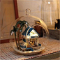 【浪漫爱琴海】DIY小屋玻璃球送女生创意浪漫生日送女生礼物-淘宝网