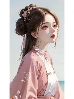 粉红佳人‖女生头像‖古风壁纸