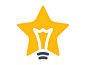 Unused logo concept combining a light bulb and star. I modified the shape of the star to mimic the curves in the bulb's filament.
