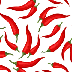 尖椒红椒辣椒手绘