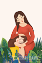 母亲节 母女插画 - 图虫创意-全球领先正版图片及视频素材库-3.5亿高清资源-商用无忧