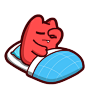 C228【魔鬼猫表情-早】#全身 动态 GIF 枕头 被子 睡觉 打哈欠 懵 打招呼 IP 动漫 魔性 斗图 zombiescat