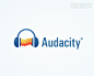 Audacity音乐logo设计用耳机与音波的搭配组合设计