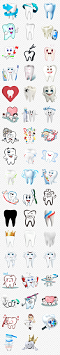 卡通牙齿健康保护牙科刷牙知识海报素材背景图片PNG