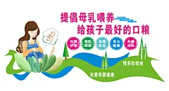 提倡母乳喂养  - 源文件下载【酷图网】母乳喂养,母婴文化墙,母婴室,母乳文化墙,文化墙
