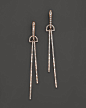 Djula Jewelry 18K Rose Gold Diamond Hanging Line Earrings, .76 ct. t.w. | Bloomingdale's: