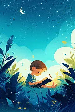 儿童阅读插画创意