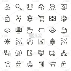 搜索引擎优化平面图标