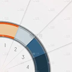 信息图表，模板与文本区域在4个位置