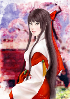 MM〥低调ひ采集到古典美女手插画