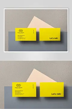 简约商务风简约风名片样机