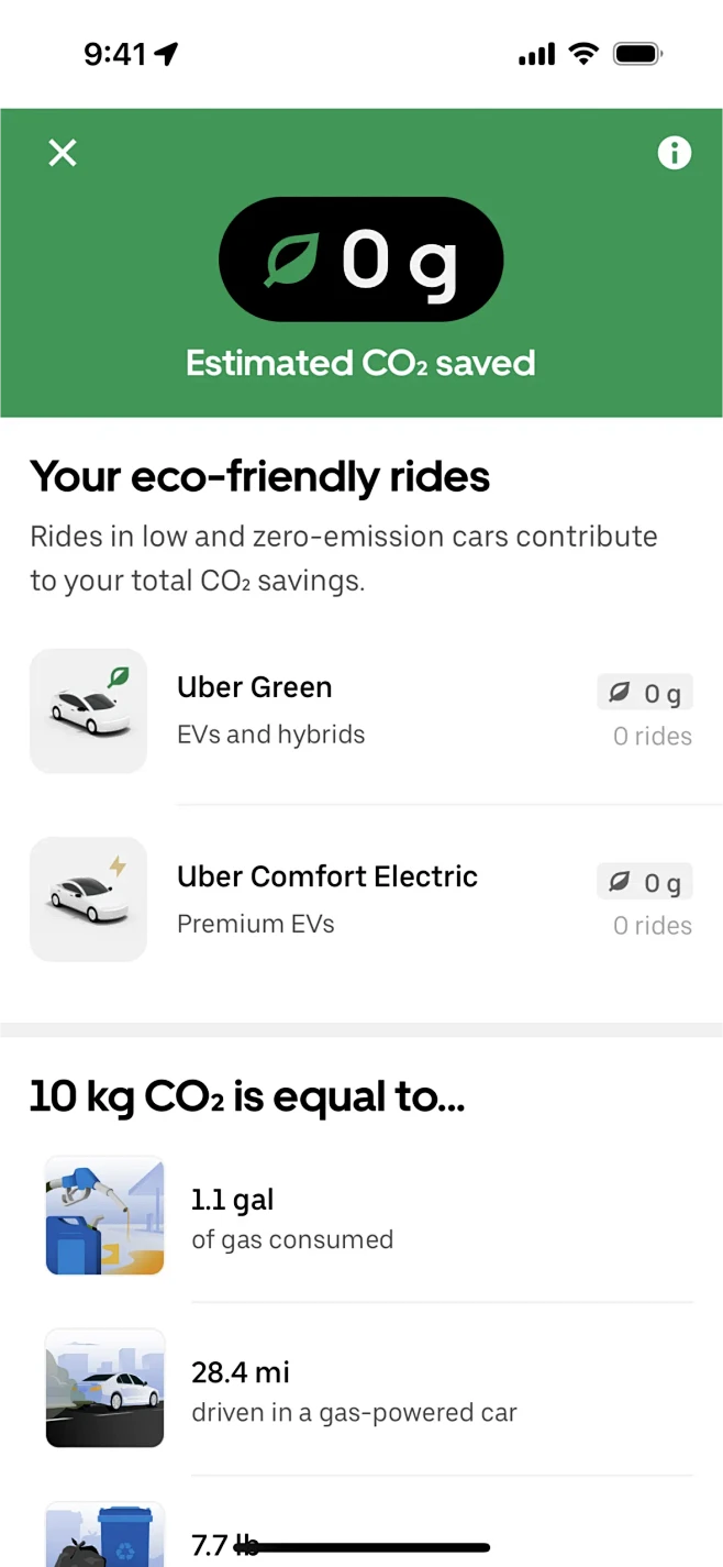 Uber screen