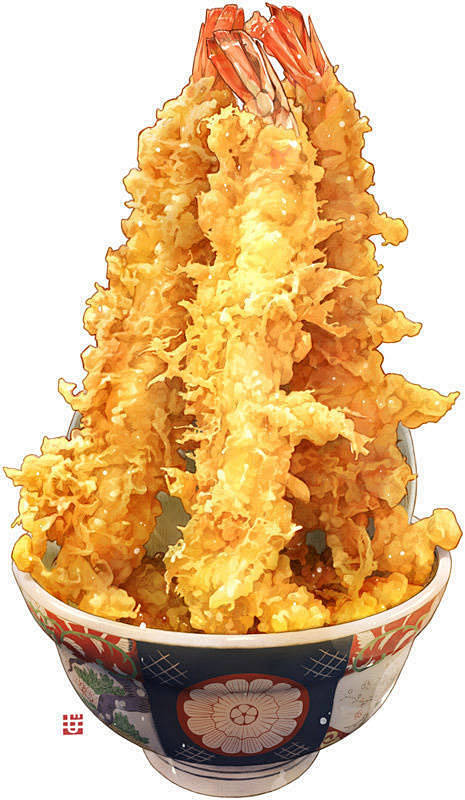 日本插画师：もみじ真魚 画笔下的美食

...