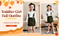 Toddler Girls Fall Clothes 1-6 Years