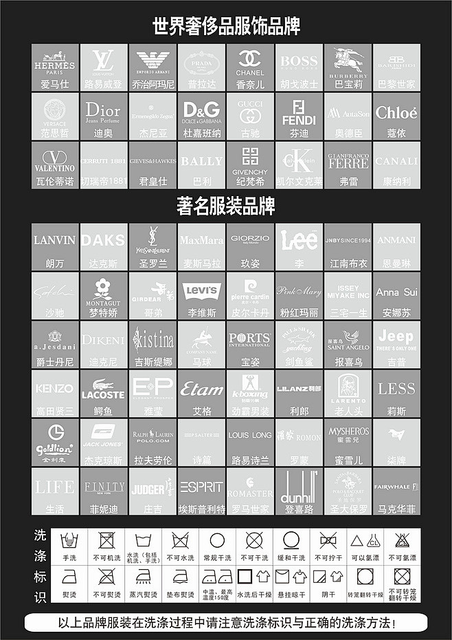 世界著名服装品牌logo图片