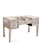 Shelly Vanity Chair & Amelie Mirrored Vanity