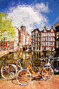 在荷兰，在绘画风格的艺术品著名的阿姆斯特丹市