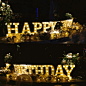英文灯婚庆布置橱窗字母灯LED数字灯装饰灯道具表白求婚生日派对-淘宝网