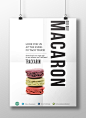 Oui Oui! : The goal of this project was to find a poorly done handwritten sign and create a well designed visual system for the company. I found a sign for a macaron company on a food truck, and created a system that showcased the beauty of the macarons. 