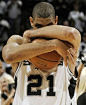 “tim duncan hugging ball”