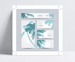 椰树背景名片展板设计图片|矢量素材,广告设计,vi设计,名片模板,椰树背景,名片设计,横幅海报,展板背景,海报模板,海报背景,VI模板
