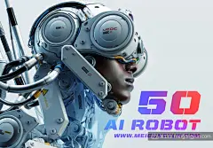 50张智能科幻机器人超清海报Ai Robot :  