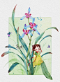 超赞的水彩花姑娘｜绘师：鱼小沫水彩 ​​​​