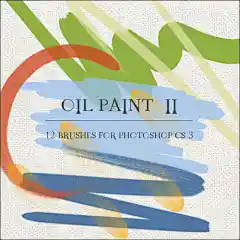 12种油漆画笔Photoshop笔触笔刷