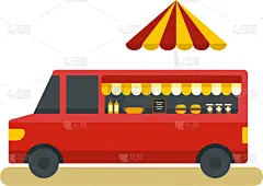 速食炸薯条,扁平化设计,图标,快餐车,饮料,商务,热,菜单,粉饼,咖啡