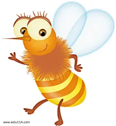 可爱卡通小蜜蜂拟人插画_3024339791