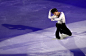 Figure skater Yuzuru Hanyu of Japan performs during a figure skating exhibition gala at the 2018 Winter Olympic Games at Gangneung Ice Arena Valery...