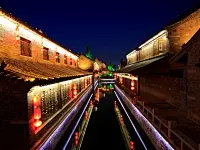 枣庄台儿庄运河古城夜景第1张壁纸,枣庄台儿庄运河古城夜景第1张电脑桌面壁纸-回车桌面