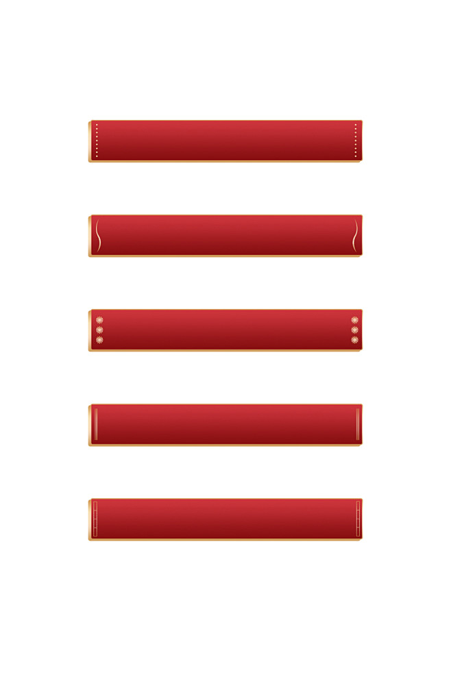 红色标题栏提示框国潮古风底纹矩形元素