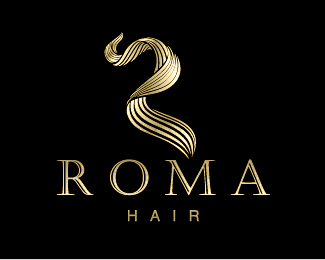 标志说明：ROMA美容美发店的LOGO创...