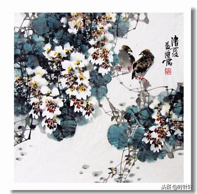 著名画家胡益通老师写意花鸟画作品欣赏