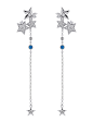 Starry Night_星夜精灵 18K白金镶托帕石及钻石耳环_托帕石&钻石_耳饰_
