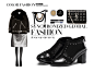 柯玛妮克/Komanic 新款时尚后拉链女鞋 金属圆钉粗高跟短靴K57262-tmall.com天猫